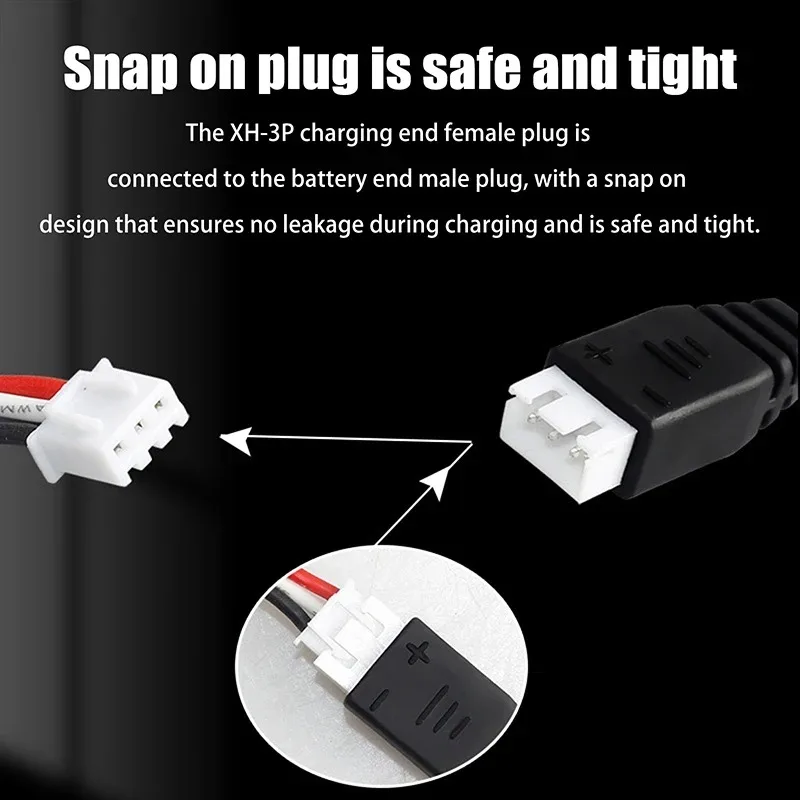 XH-3P 7.4V 1000mA Li-ion Battery USB Charger Toy Remote Controller Rechargeable Li-ion Battery