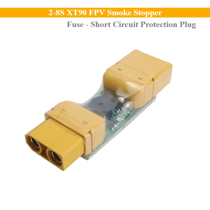 

FPV Smoke Stopper 2-8S XT90 Circuit Fuse Installation Test Safety Plug Short-circuit Protection for RC FPV Drone Installation