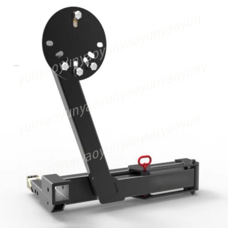 Square Mouth Mounted Spare Tire Rack Trailer Bar Spare Tire Rack Car Spare Tire Rack with License Plate Frame