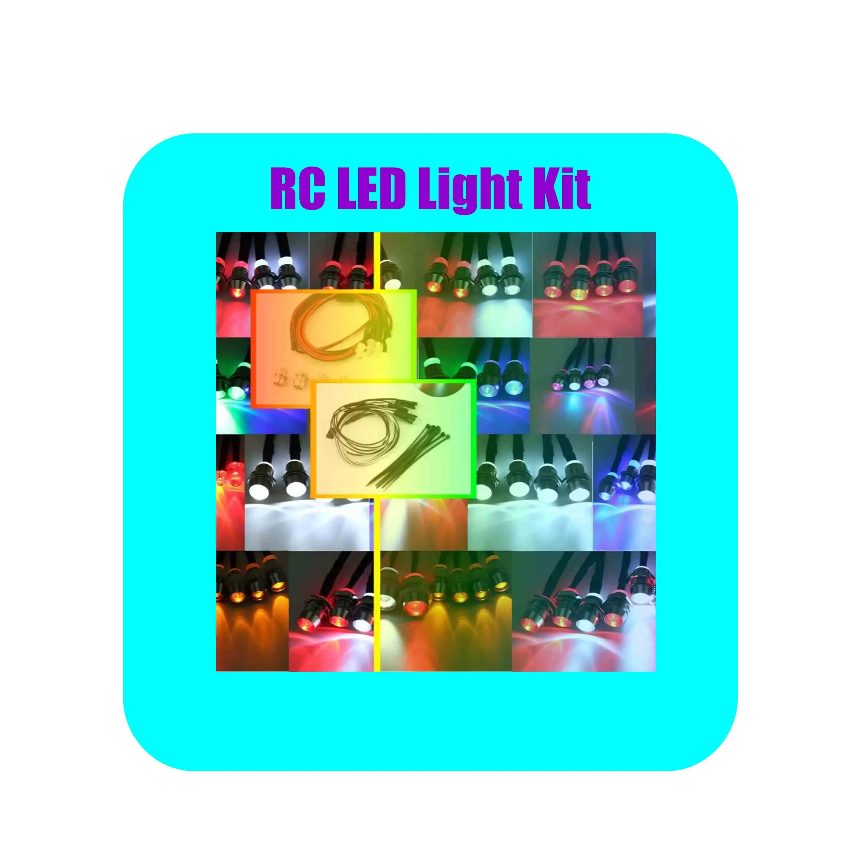 

RC LED Light Kit 3/5/8/10mm Headlight Taillight Set for 1/10 1/8 1/12 RC Crawler Car Drift Truck TRAXXAS HSP HPI MN99 MN90 Part