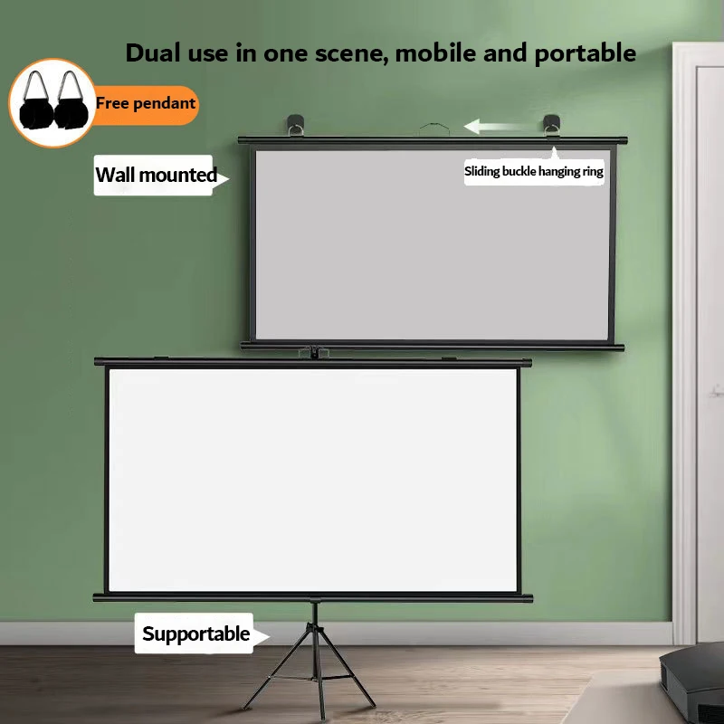 

Portable 60 Inch Matte White Projector Screen 16:9 Format Aluminium Tripod Stand for Home Cinemas and Outdoor Projections