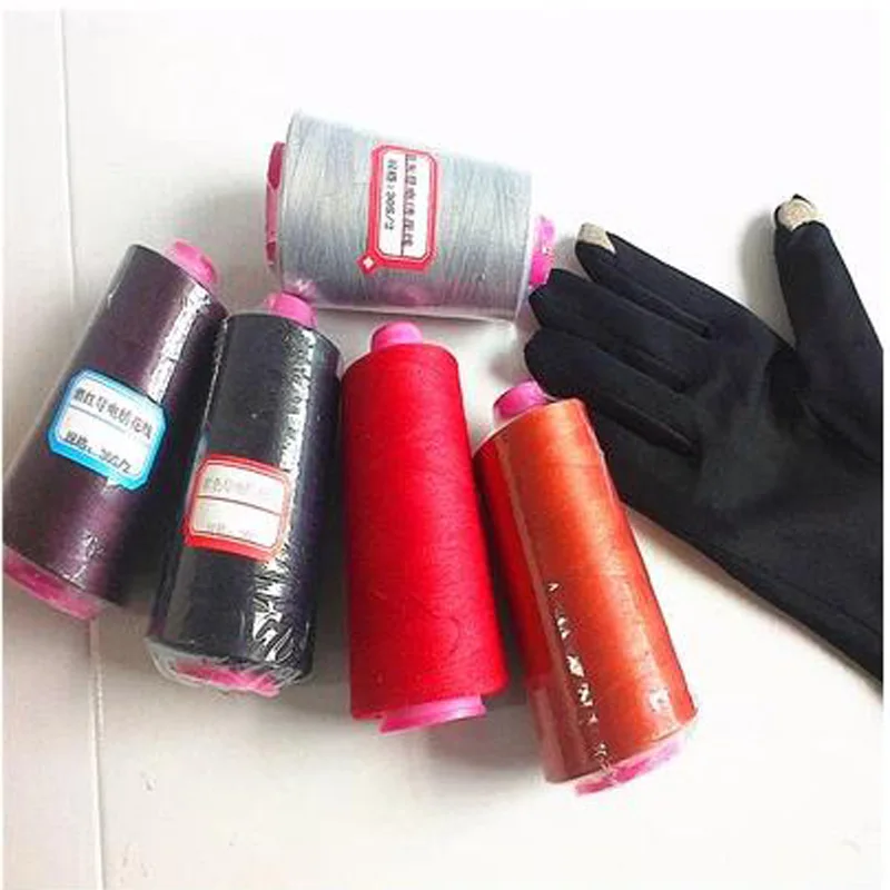 Special touch screen gloves sewing thread / conductive yarn / conductive fiber embroidery thread / anti-static yarn/2500m