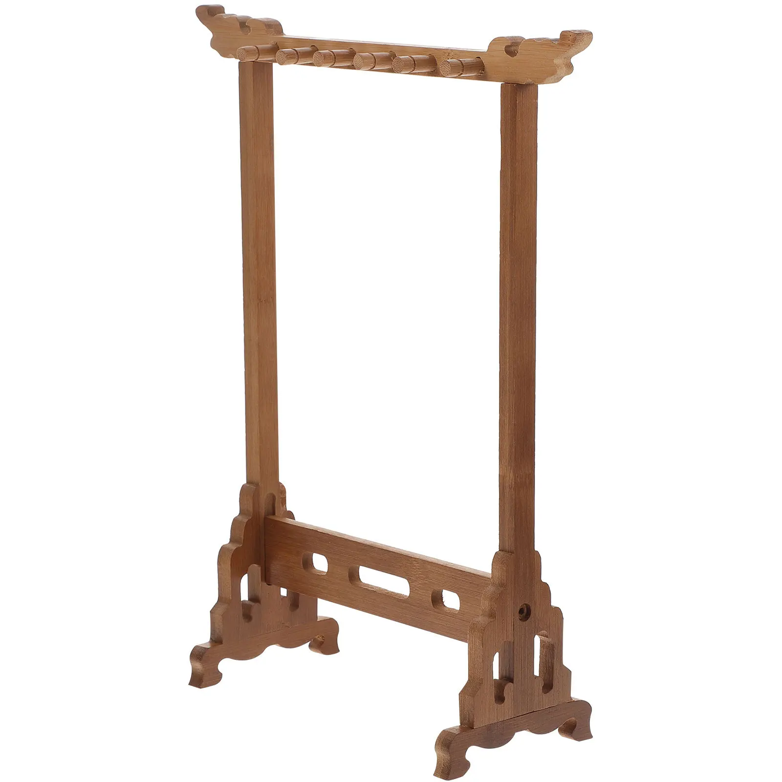 

1Pcs Elegant Wooden 8 Slot Brush Pen Rack Simple Brush Stand Office Supplies Practical Pen Holder Desktop Decor