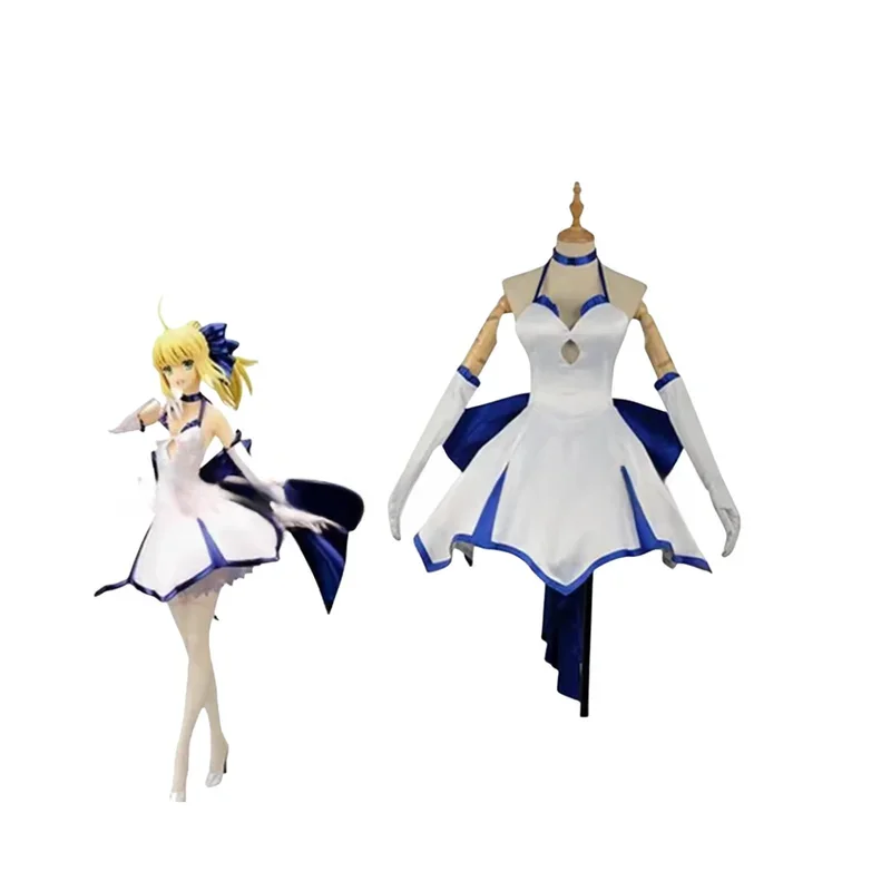 

Anime Fate Zero Saber Dress Cosplay Costume Stage Performence Clothes Halloween Christmas Custom size