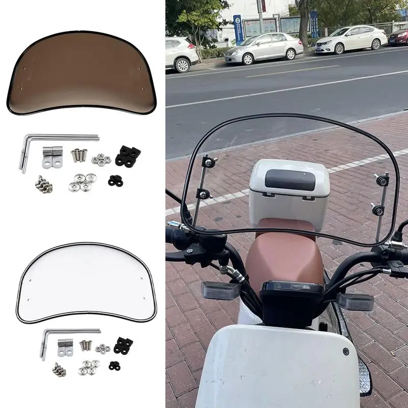 

Universal Motorcycle Windshield Detachable Retro Stable Wind Deflector Lightweight Motorcycle Windshield Durable Bike Windscreen