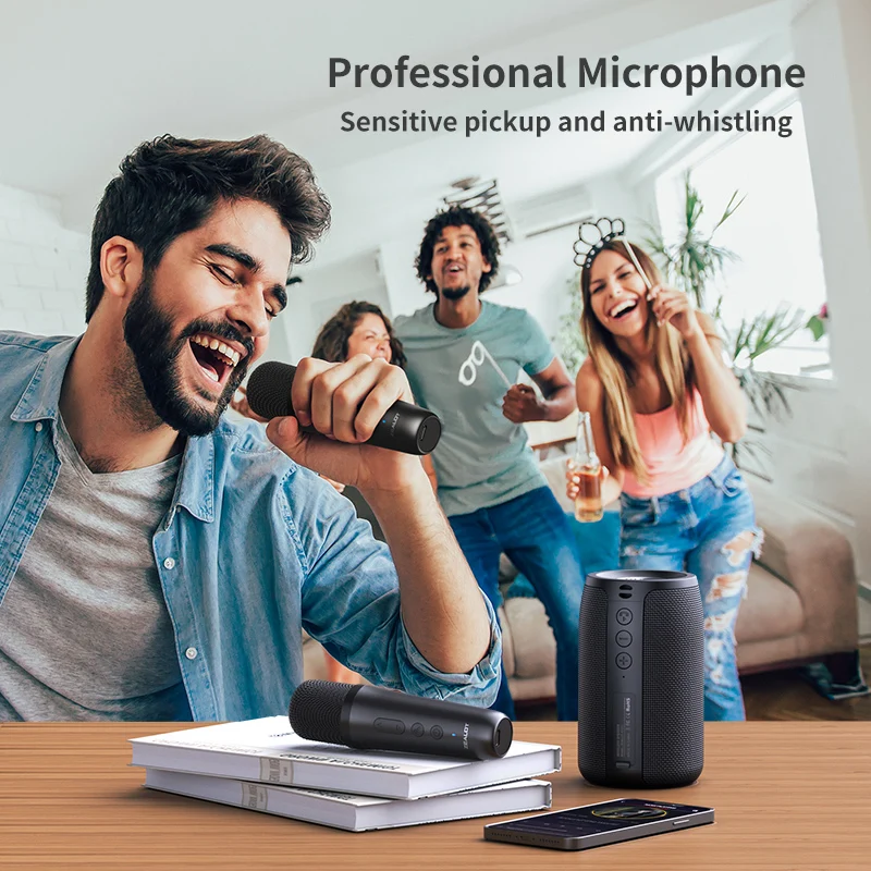 Image of Zealot-S32 Karaoke-Maschine Tragbares Bluetooth 5.3 Lautsprechersystem mit 1-2 Drahtlosen Mikrofonen Geschenke für Familien zum Singen zu Hause