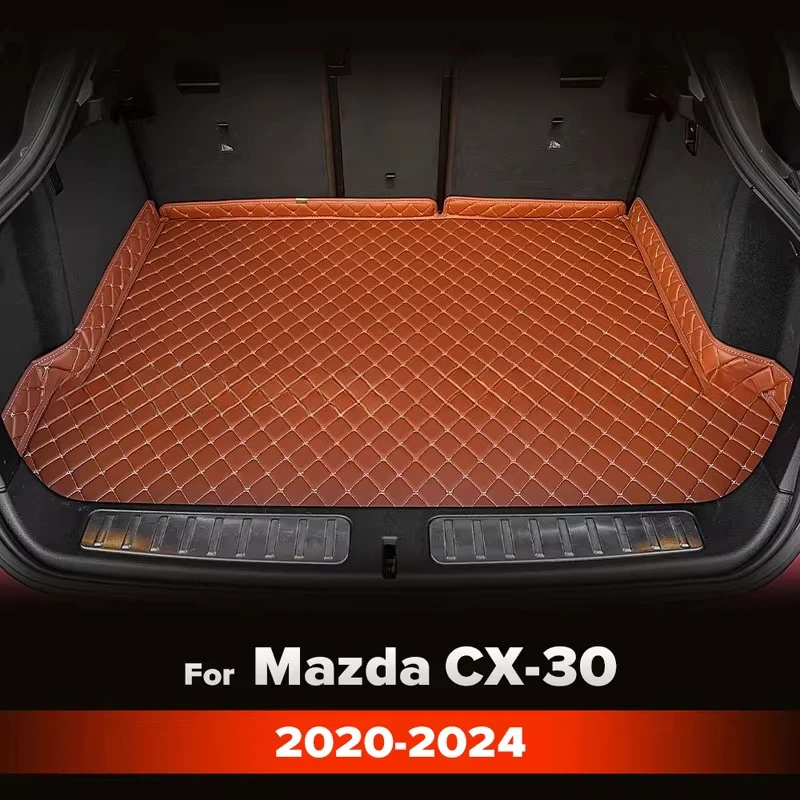 

Для Mazda CX-30 2020 2021 2022 2023 2024 коврик в багажник автомобиля высокого качества кожаные автомобильные аксессуары на заказ украшение интерьера автомобиля