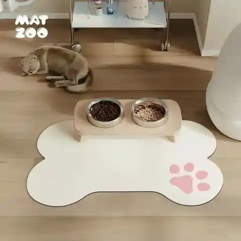 VIKAMA 규조토 애완동물 물흡수, 미끄럼 방지, 물튀김 방지, 애완동물 식사 공간 바닥 매트, 애완동물 용품은 세탁 가능