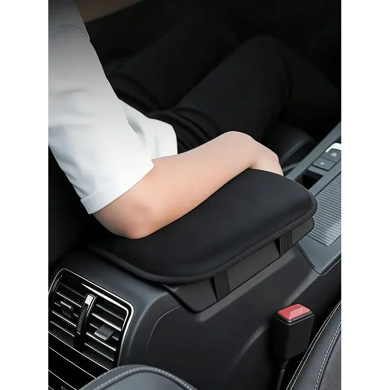 Car Armrest Pad - Thickened Velvet Center Console Mat, Soft & Plush, Provides Comfortable Driving Support, Universal Size