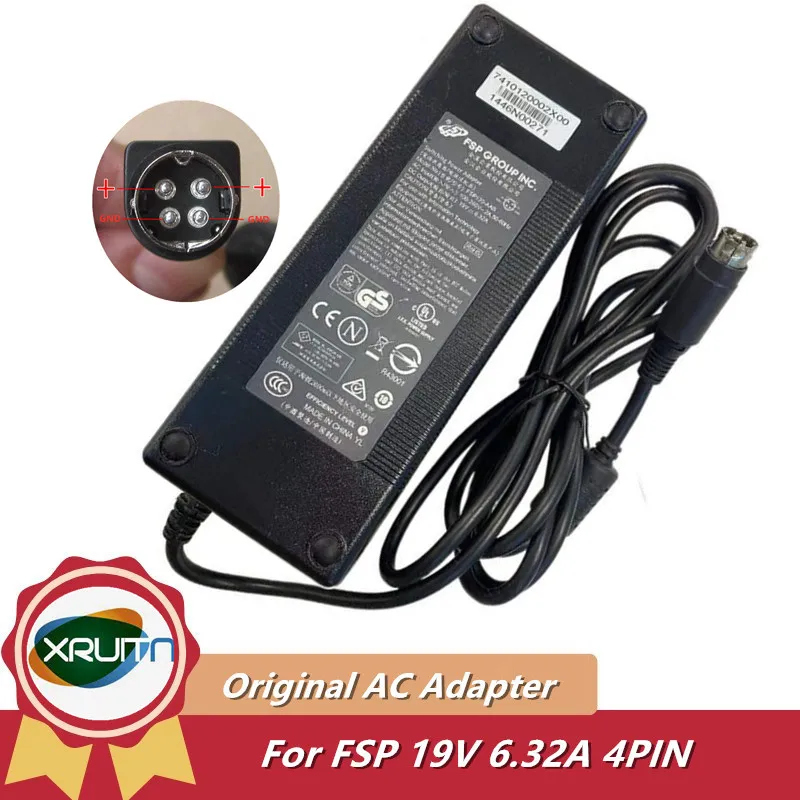 Genuine FSP120-AAB FSP120-AAA 19V 6.32A 120W 4PIN Switching Power Adapter for Thecus N4200ECO N4200 PRO MPC-424 Power Supply