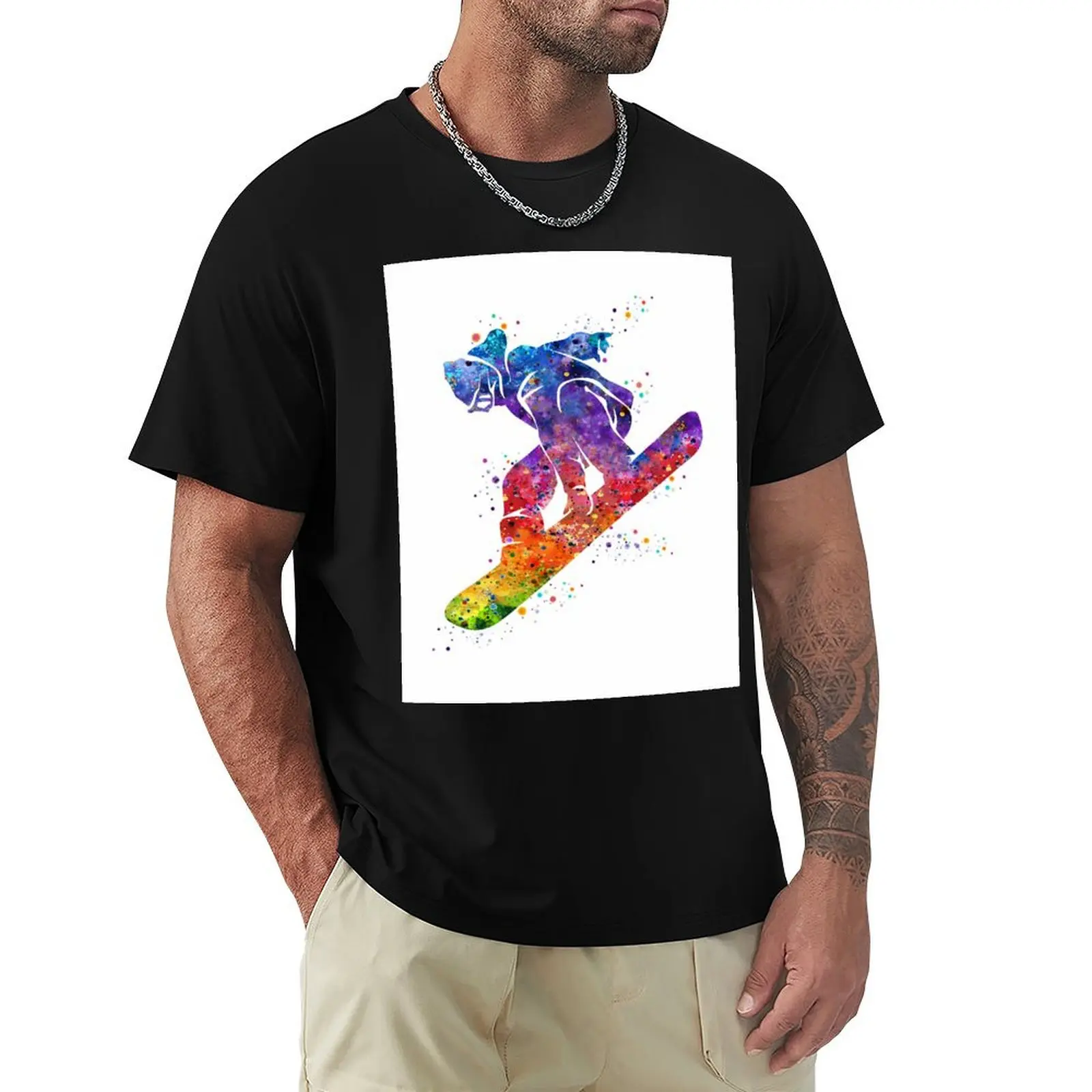 

Girl Snowboard Watercolor Sport Gift T-Shirt Breathable Lightweight Summer Top