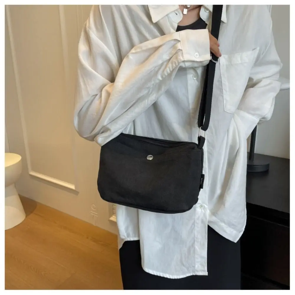Canvas Shoulder Bags Women Solid Simple Multifunction Handbags Large Capacity Crossbody Bags for Women Teens Purse