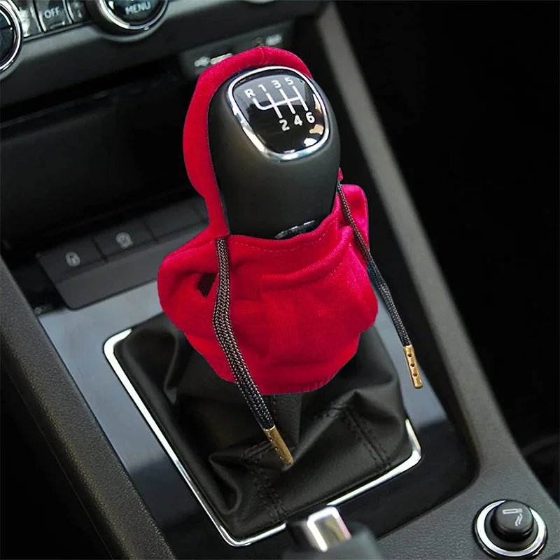 Fashion car hoodie shift knob cover Manual handle gear lever Decorative hoodie cover automatic car interior accessories