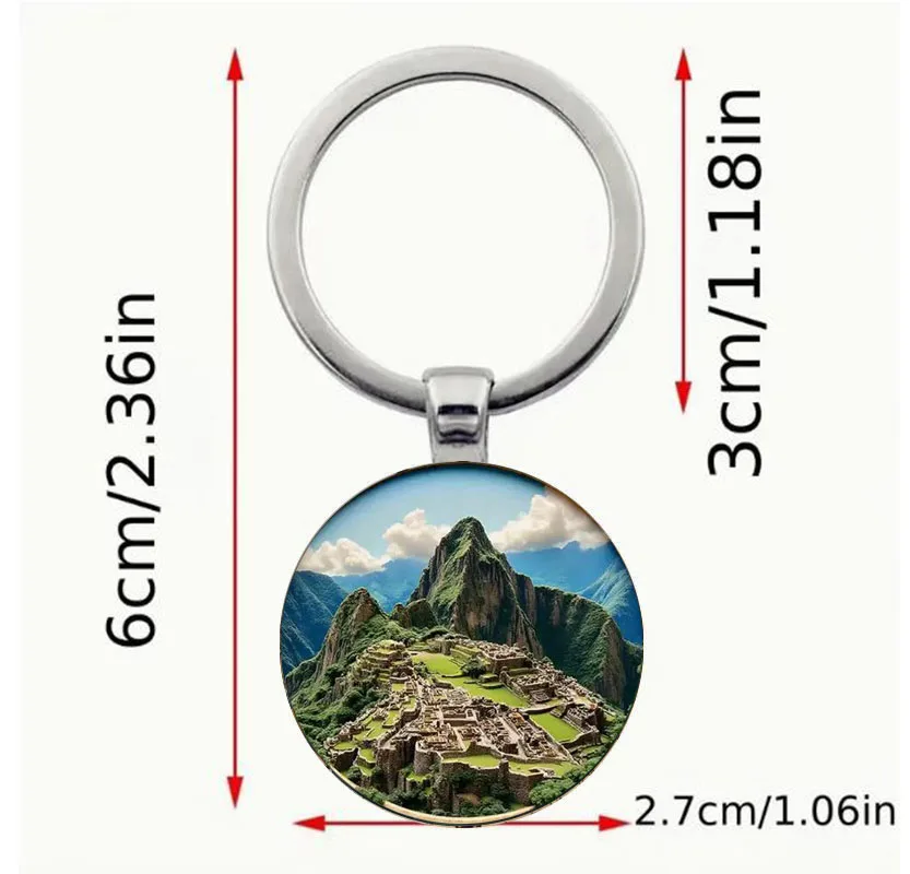 سلسلة مفاتيح المناظر الطبيعية لمدينة ماخو بيشو وإنكا من بيرو، تذكار سياحي في أمريكا الجنوبية، هدية مثالية لعشاق التاريخ #2