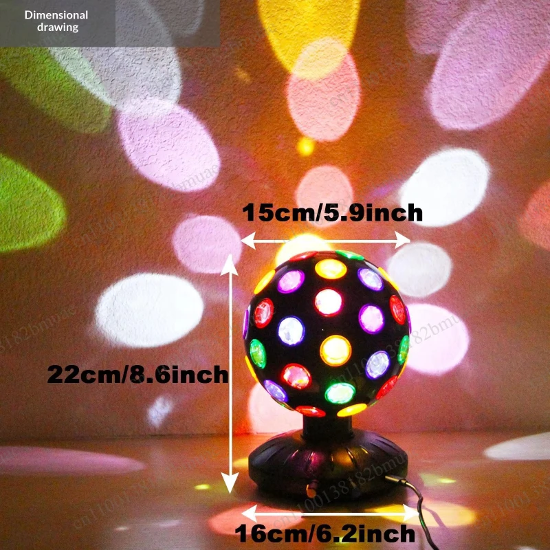 360 Degree Rotation, Adjustable Speed and Brightness, IP65 Waterproof Level, DMX512 Control, Suitable for KTV Party Atmosphere