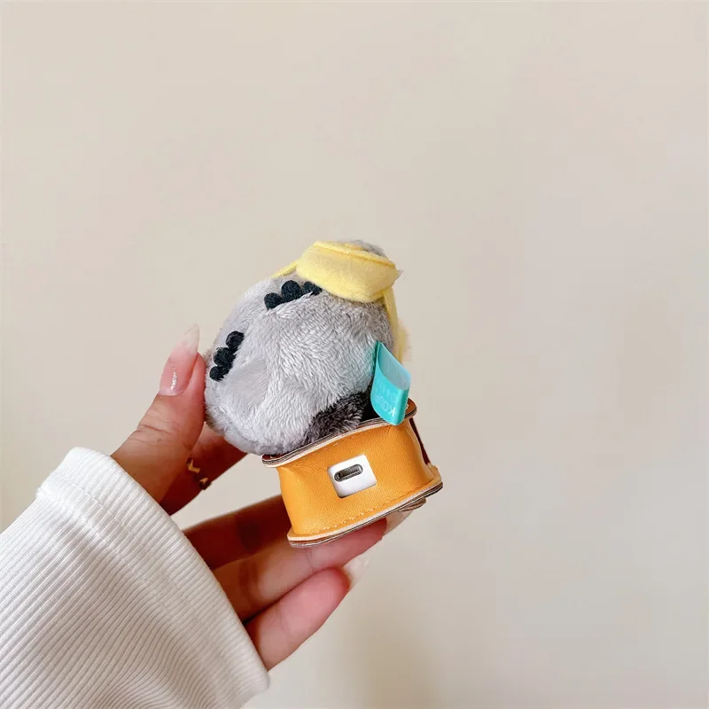 Plush Penguin Backpack Case for AirPods 4 Airpod 1 2 3 Pro Pro2  Bluetooth Earbuds Charging Box Protective Earphone Case Cover