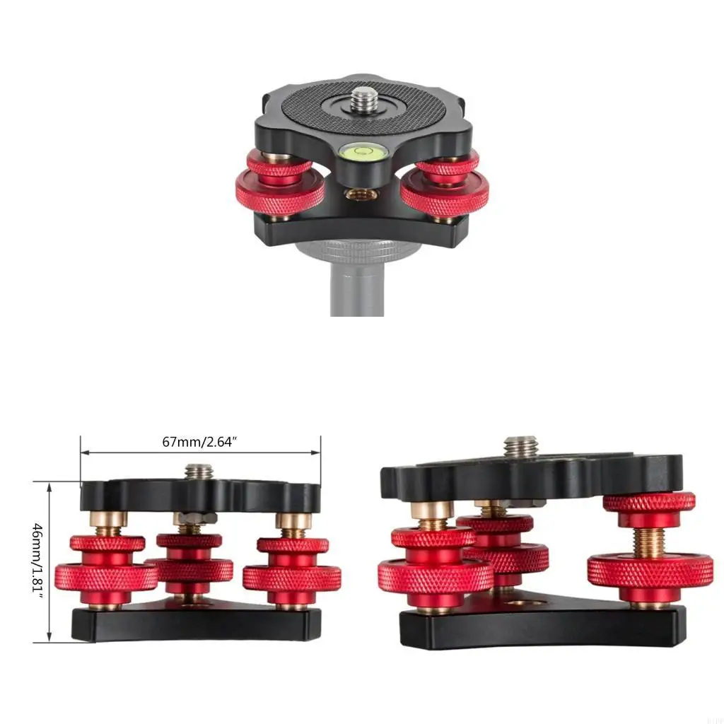 E1PF LP-64 Tri-wheel Leveler with Bubble Level Gradienter 3/8