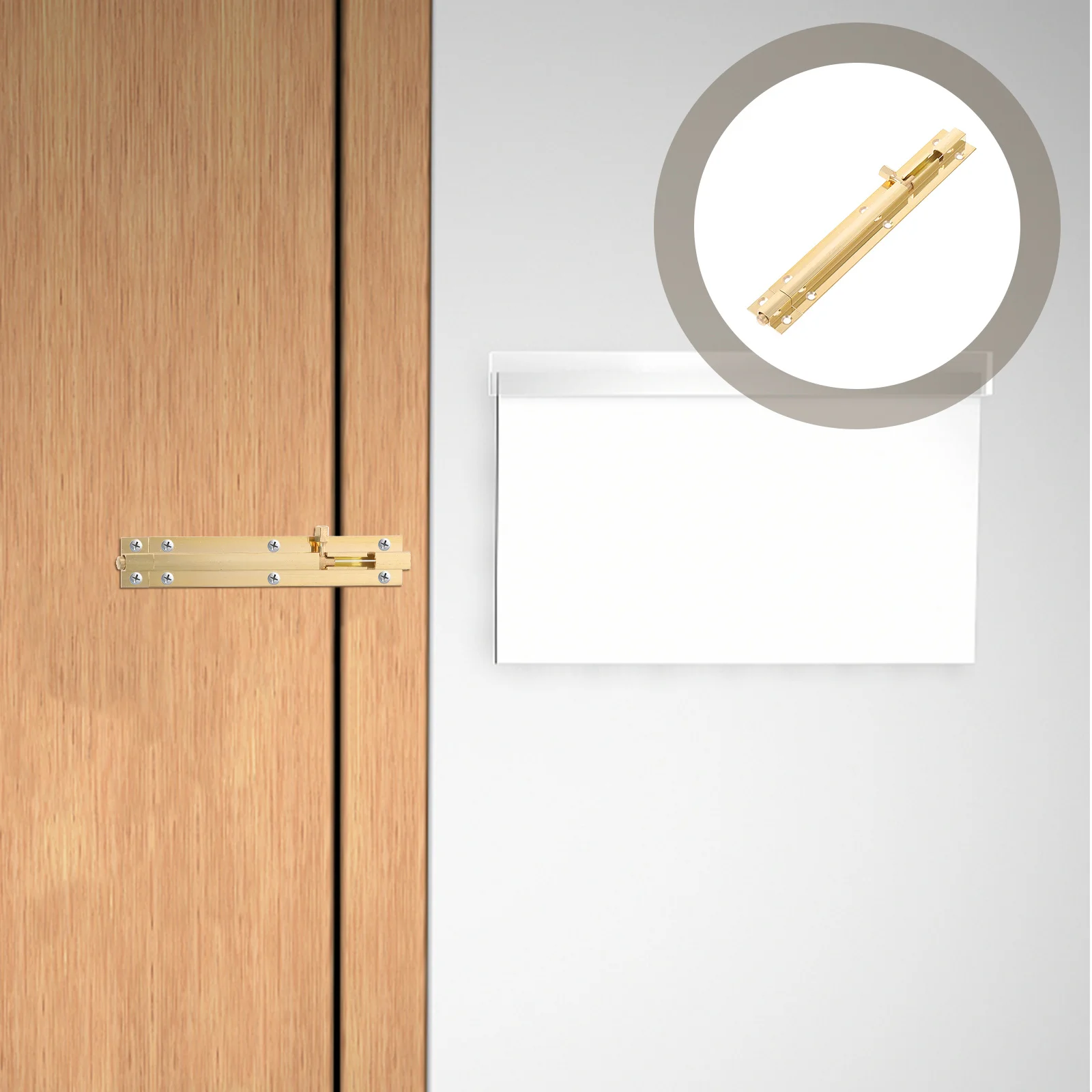 

Full Copper Heavy Duty Slide Lock For Wooden Door Security Keyless Entry Door Sliding Bolt Copper Latch Gate Latch Lock