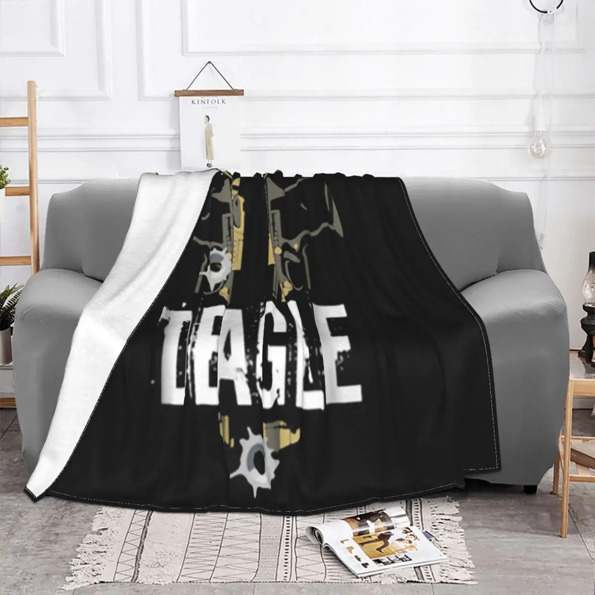 Top Deagle Desert Eagle Video Gamer Christmas Cute Brand Style Humour Present Casual Crewneck Throw Blanket