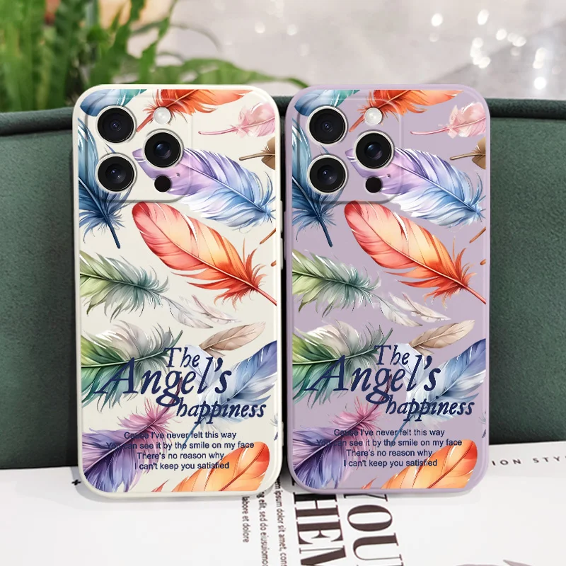 Colorful Angel Phone Case For iPhone 17 16 16e 15 14 13 Plus Pro Max Mini Silicone Cover - Image 6