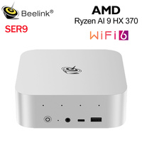 Beelink SER9 AMD Ryzen AI 9 HX370 Powerful AI PC 32G DDR5 1T NVME Mini Gaming PC PCIe4.0 SSD Desktop Computer VS SER8 AMD 8845HS