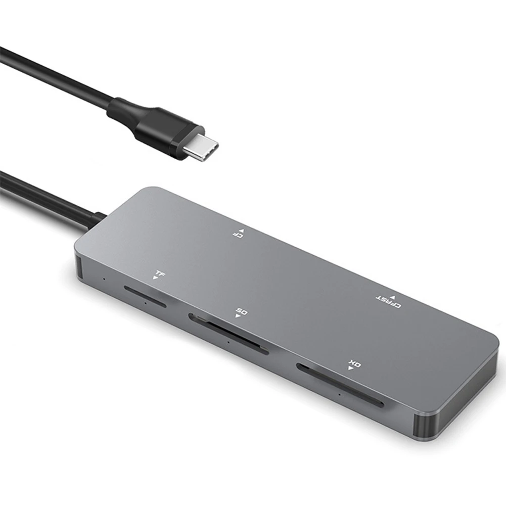 Pembaca Kartu Pintar USB 3.0 USB / Tipe C 5 In 1 untuk CFast/CF/XD/Secure Digital/TF untuk Aksesori Komputer Rumah Tangga