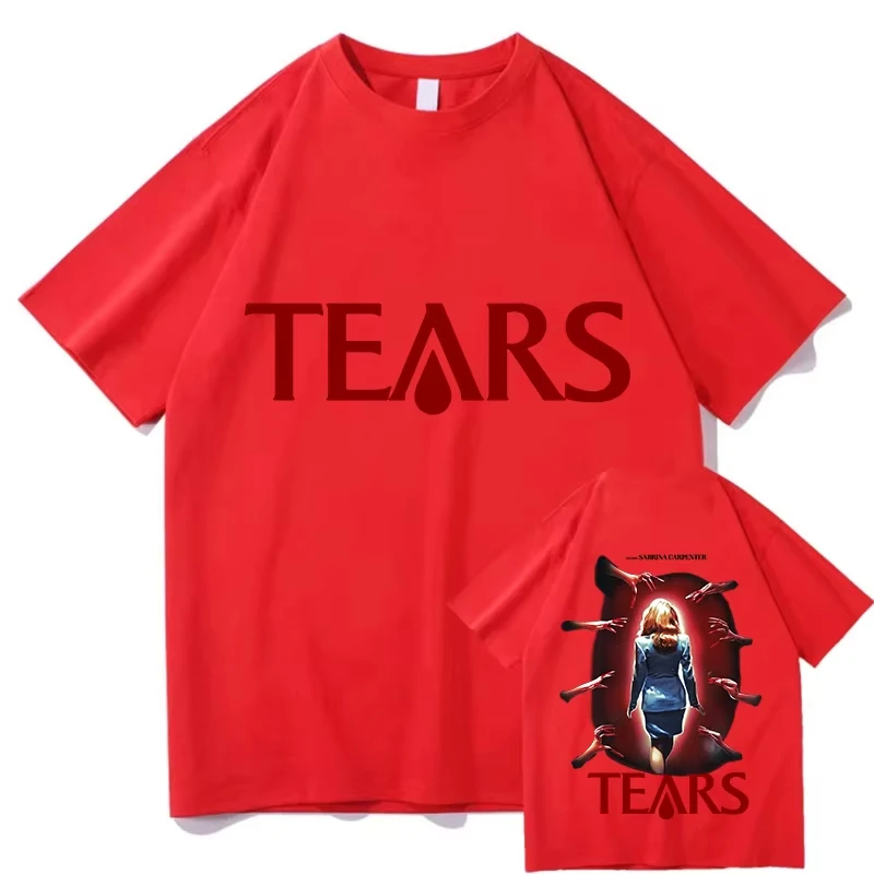 سابرينا نجار دموع تي شيرت للجنسين تي شيرت شخصية للرجل القطن الخالص الجرافيك خمر المشجعين الجمالية تي شيرت الملابس #6