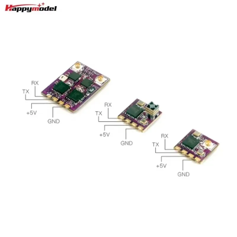 HappyModel 2.4G ELRS EP1 EP2 EP1 DUAL TCXO True Diversity Receiver with RF Amps for RC FPV Freestyle Long Range Drone Quadcopter