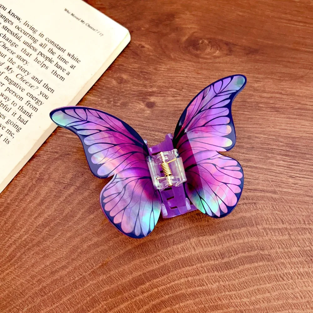 

High-end Simulated Butterfly Hair Shark Clip Beautiful Plastic Grip Clip Hair Claw Temperament Hair Accessories