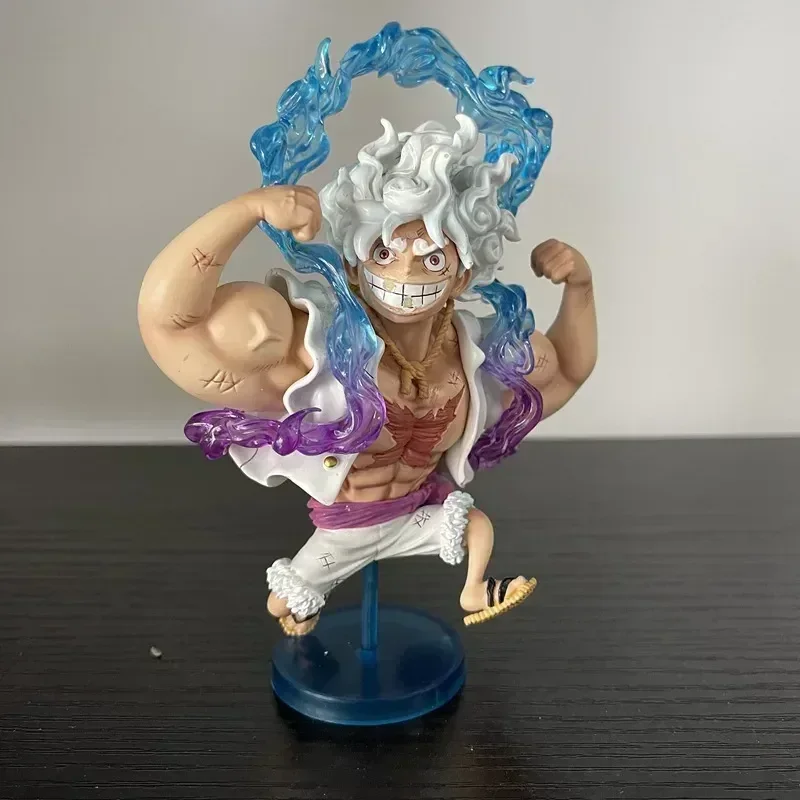 One Piece Anime Figure Nica Luffy Model Doll Tightly Grasps The Lightning Fifth Gear Action Figurine Pvc Statue Decor Toys Gift