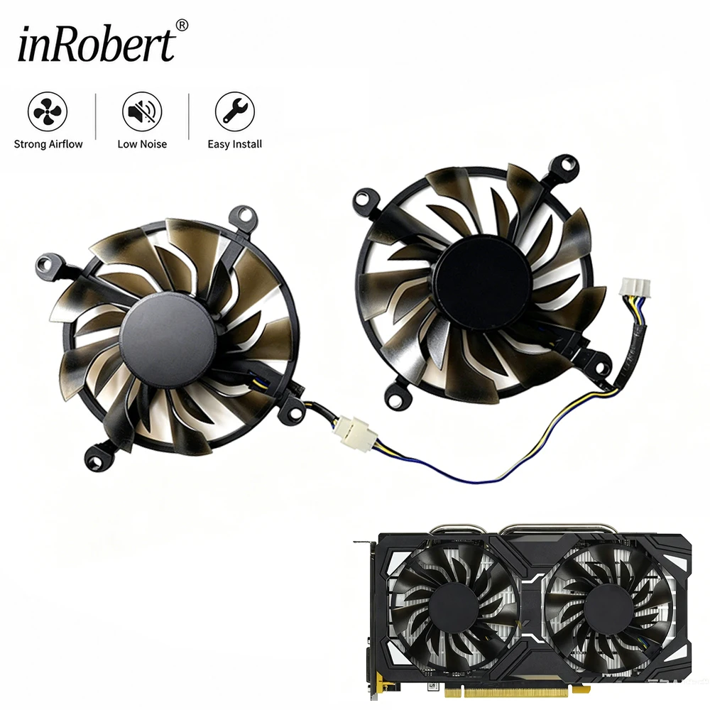 F ​ Ventilador de Repuesto para Tarjeta Gráfica ZOTAC P106-100 GTX 1060 960 950, 82mm, GTX 1060 GTX 960 GTX 950