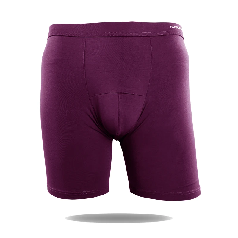 Men's anti-wear leg sports stretch leg underpants Five quarter Modal boxers Running long quick-drying boxers