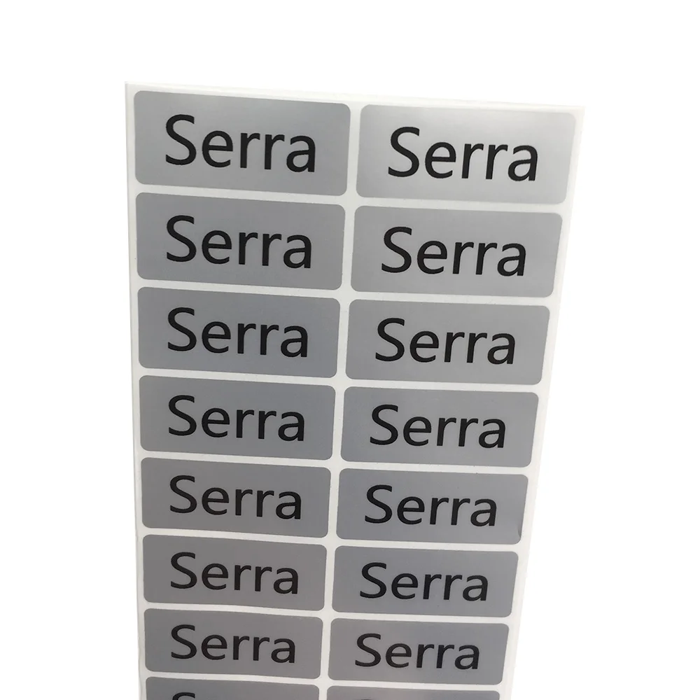 3Size Silver Color Custom Name Stickers Grey Waterproof Personal Office Supplies Tag Labels Children Scrapbook School Stationery
