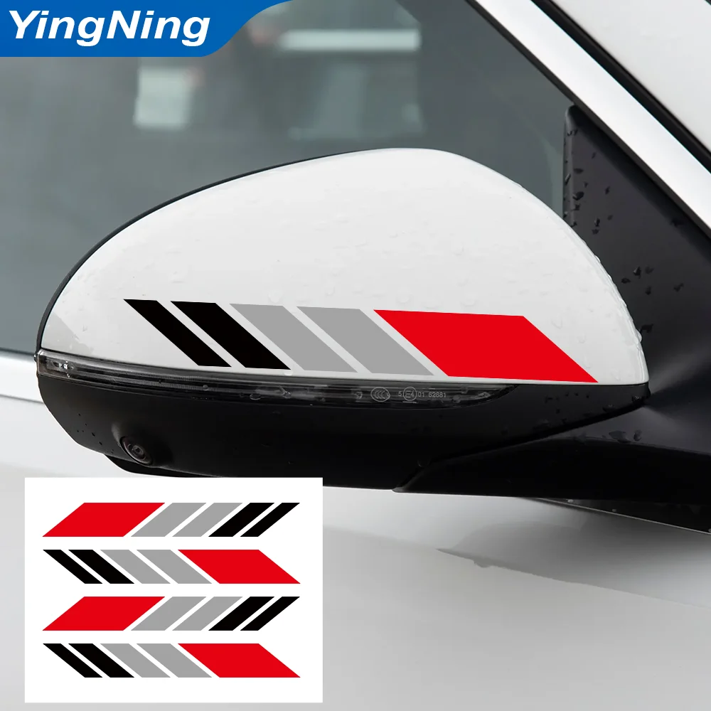 

Sport Racing Car Side Mirror Stickers Reflective Stripe Decals Auto Exterior Decor Styling for Audi RS VW GTI Ford Focus Tuning