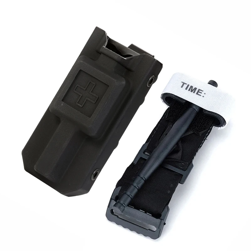 Torniquete EMT para exteriores, caja de almacenamiento de nailon, suministros de equipos médicos simples, accesorio, Kit de supervivencia Molle, bolsa de herramientas