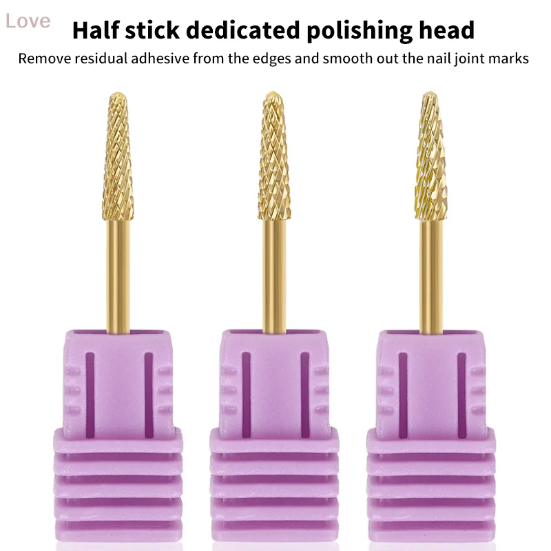 네일 드릴 비트 3/32'' 러시안 매니큐어 드릴 비트 로터리 버 큐티클 플레임 팁 네일 액세서리 도구 각질 제거