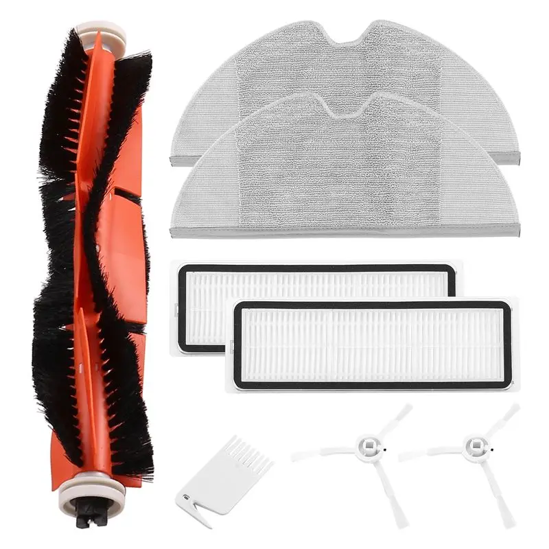 

AEE4-8PCS Hepa Filter Main Brush Mop Cloth Replacement Kits For Xiaomi Mijia 1C 2C / STYTJ01ZHM Robot Vacuum Cleaner Parts