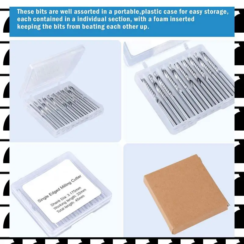 

A44U 5Pcs 6Mm 1/4 Inch Carbide Cnc Router Bits & 10 Pcs CNC Router Bits 1/8 Inch Shank Spiral Upcut Router Bit