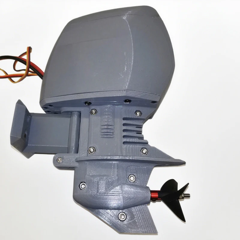 

1PC 2208 Brushless Motor RC Ship Outboard Engine Model 2-3S Power Supply 3D Printed Shell w 35mm Propeller for DIY Modifications