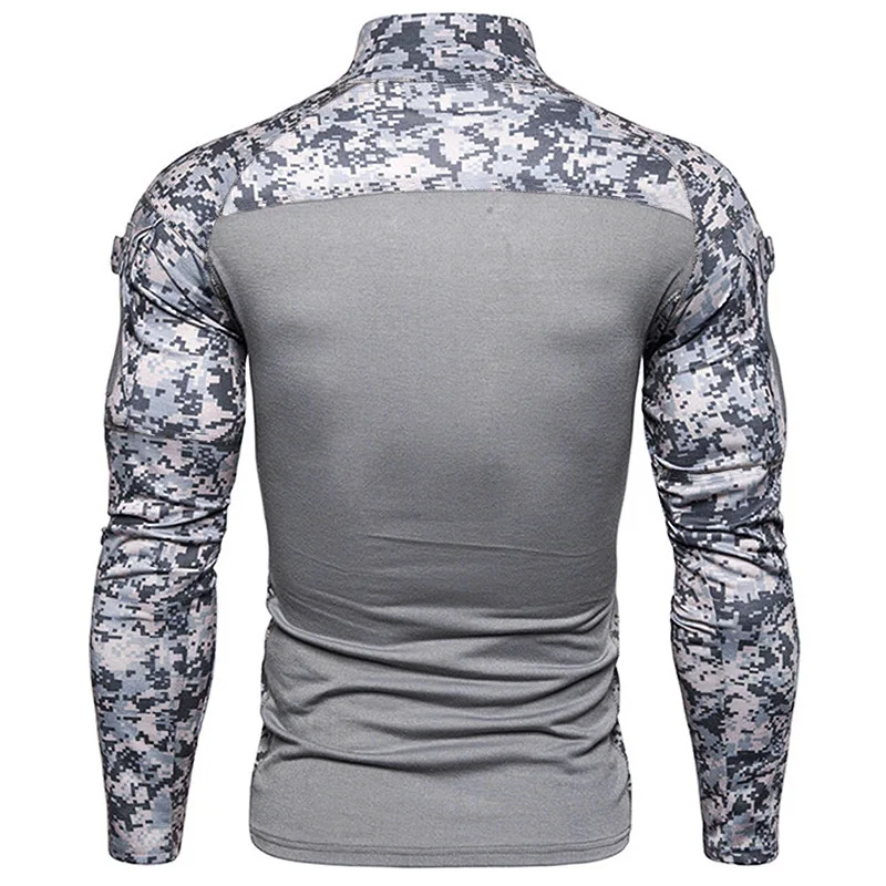 Herren Taktisches Sweatshirt Outdoor Hoodies Männer Frühling Herbst Langarm Pullover Leichte Stehkragen Slim Fit Sweatshirts – Detail 10