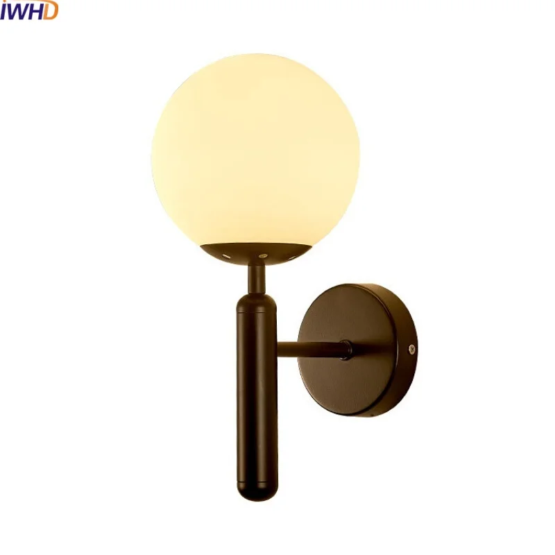 

IWHD Home Decor LED Wall Lamp Sconce Copper Hallway Living Room Bathroom Mirror Light Fixtures Nordic Modern Espejo Pared