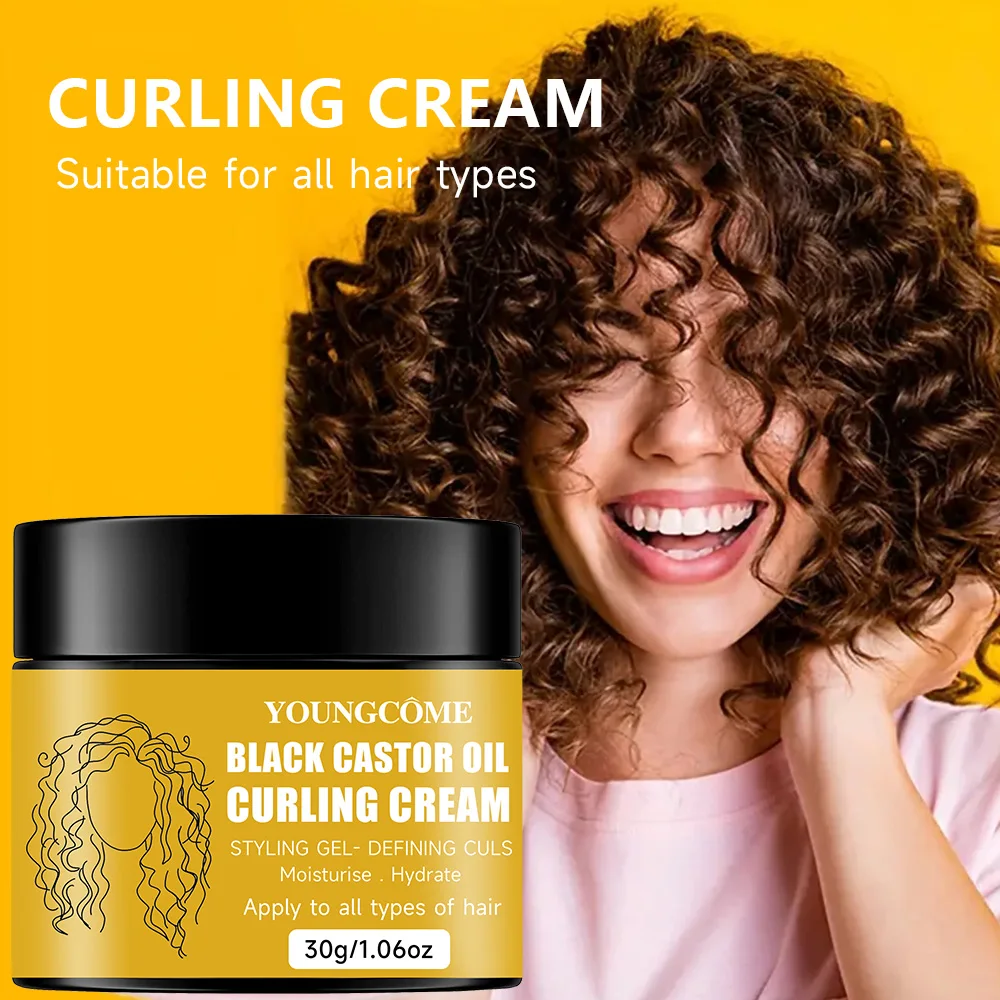 Black Castor Oil Healthy  Moisturizes And Defines Curls Suitable For Dry Curly Hair For Both Men And Women,Repair Hair Tangles