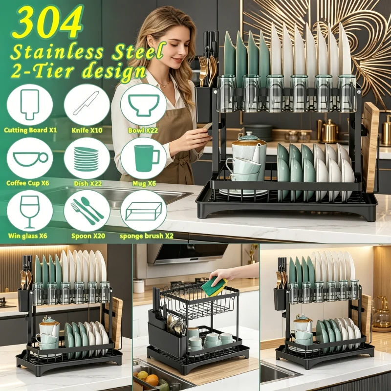 Egouttoir-a-vaisselle-a-2-niveaux-avec-bac-de-drainage-et-bec-verseur-support-pour-couverts-et-tasses-organisateur-de-rangement-pour-comptoir-de-cuisine