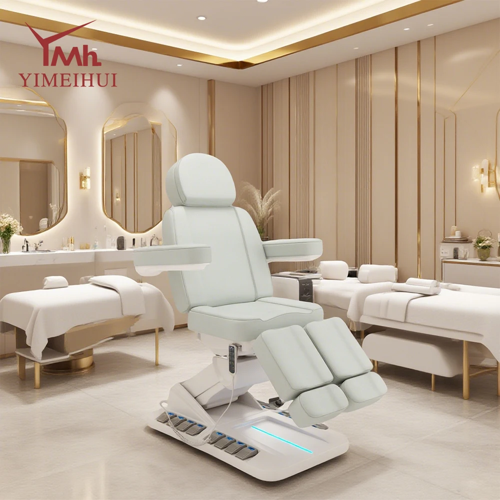 

New design electric 3 motor facial massage bed aesthetic spa lashes bed beauty chair salon