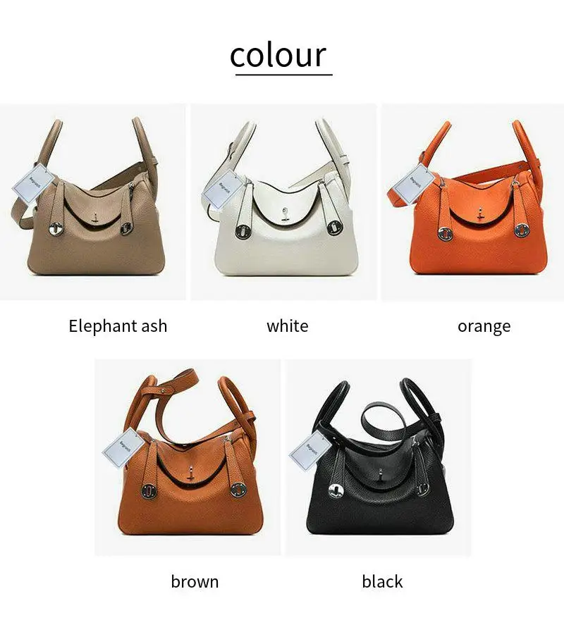 Leather Handbag Lady 19cm 22cm 26cm Inner And Outer Full Head Layer Cowhide Swift Wax Thread Sewn Single Shoulder Fashion