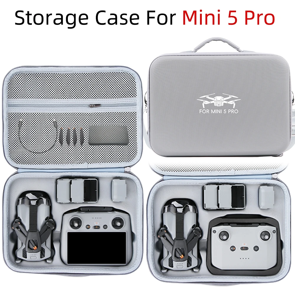 

Travel Carrying Case for DJI Mini 5 Pro Drone,Hard Large Capacity Shoulder Bag Protect Box RC-N3/RC 2 Controller and Accessory