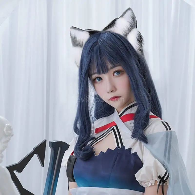 Cartoon Foxes Cat Ear Shape Hair Hoop with Tail Set Performances Hair Holder Cosplay Party Headwear for Teenagers Woman 3