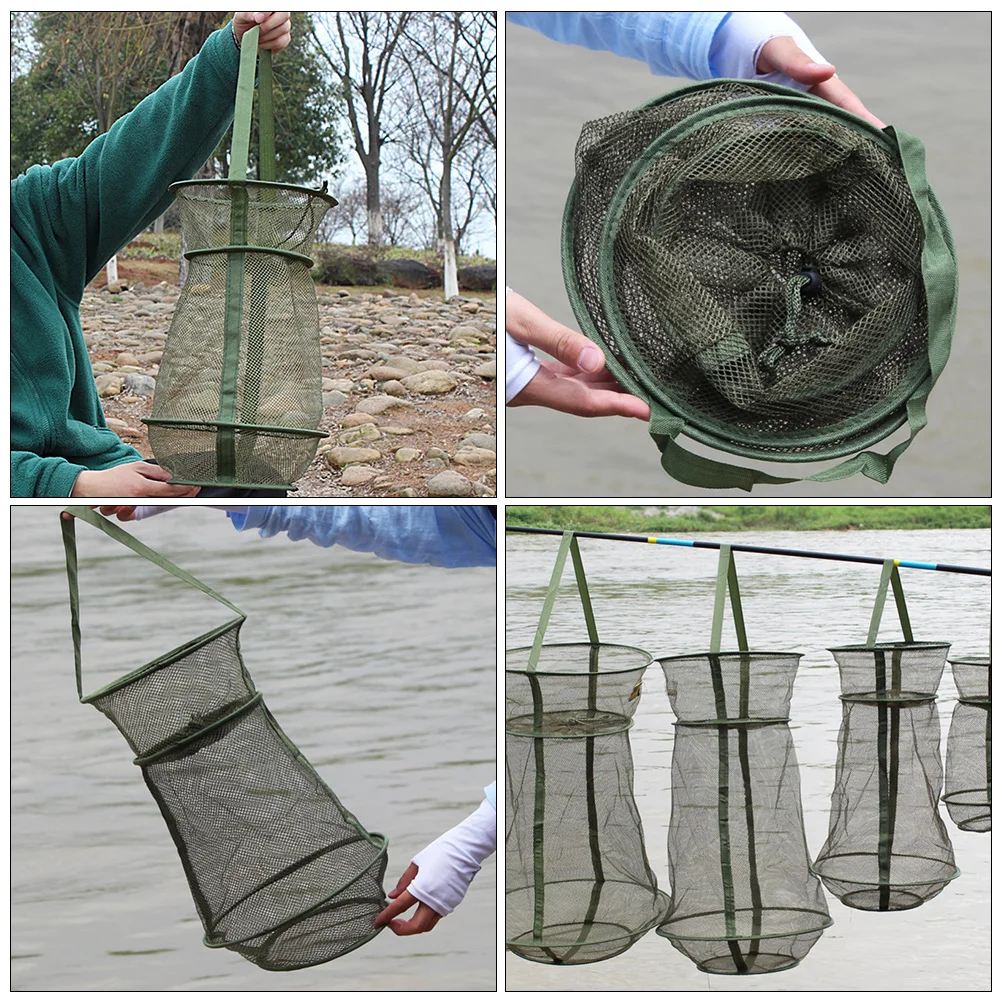 

2pcs Foldable Netportable Mesh Cage For Ponds Rivers Fishing Accessories Traps Mesh Reservoirs Fishing Accessories