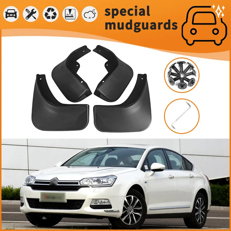 For 11-21 Citroen C5 6 4L 4 C3-XR Versailles C5X Mudguards Fender Mudflaps Front Rear Flares Splash Guards Cover Car Accessorie