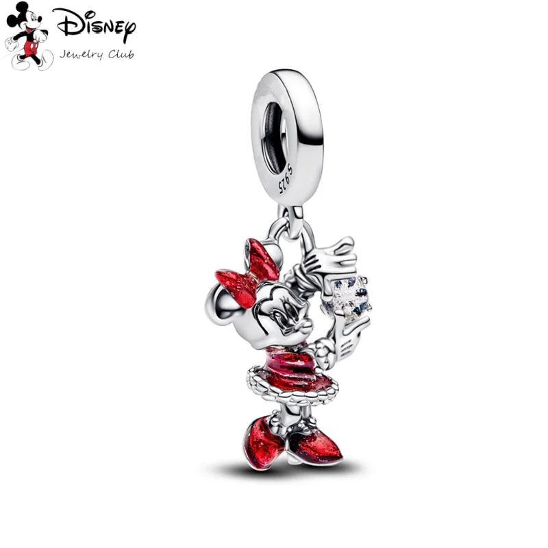 MINISO 2025NEW ديزني لتقوم بها بنفسك صنع أفلام الرسوم المتحركة أنيمي ميكي ماوس ، غرزة استرخى خرزة ساحرة تناسب سوار الفضة الأصلي مجوهرات